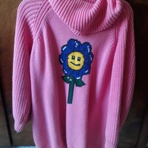 Lazy Oaf Pink Flower Power Sweater Dress
